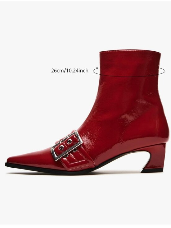 VALUMEUSE Shoes - NWOT Vaslemuse Cherry Red Grommet Buckle Kitten Heels - 8.5